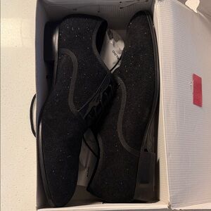 Aldo Black Textured Oxfords